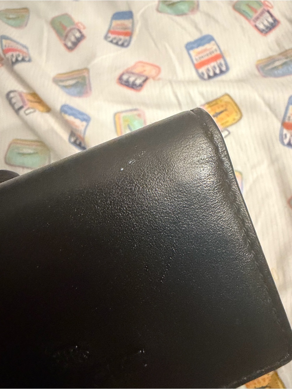 Coach Black Leather Trifold Wallet with Embossed Logo - Picture 10 of 11